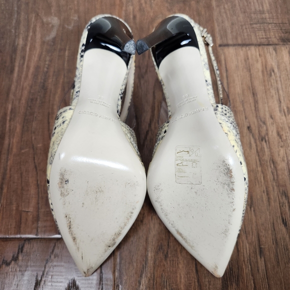 GIORGIO ARMANI snakeskin ankle strap heels - Picture 11 of 14